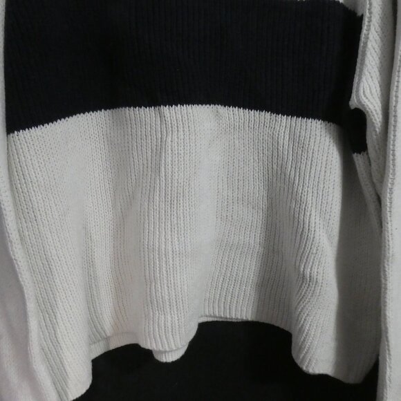 GAP | xl - extra large | White Crewneck Sweater With Dark Navy Blue Stripe - Picture 13 of 15